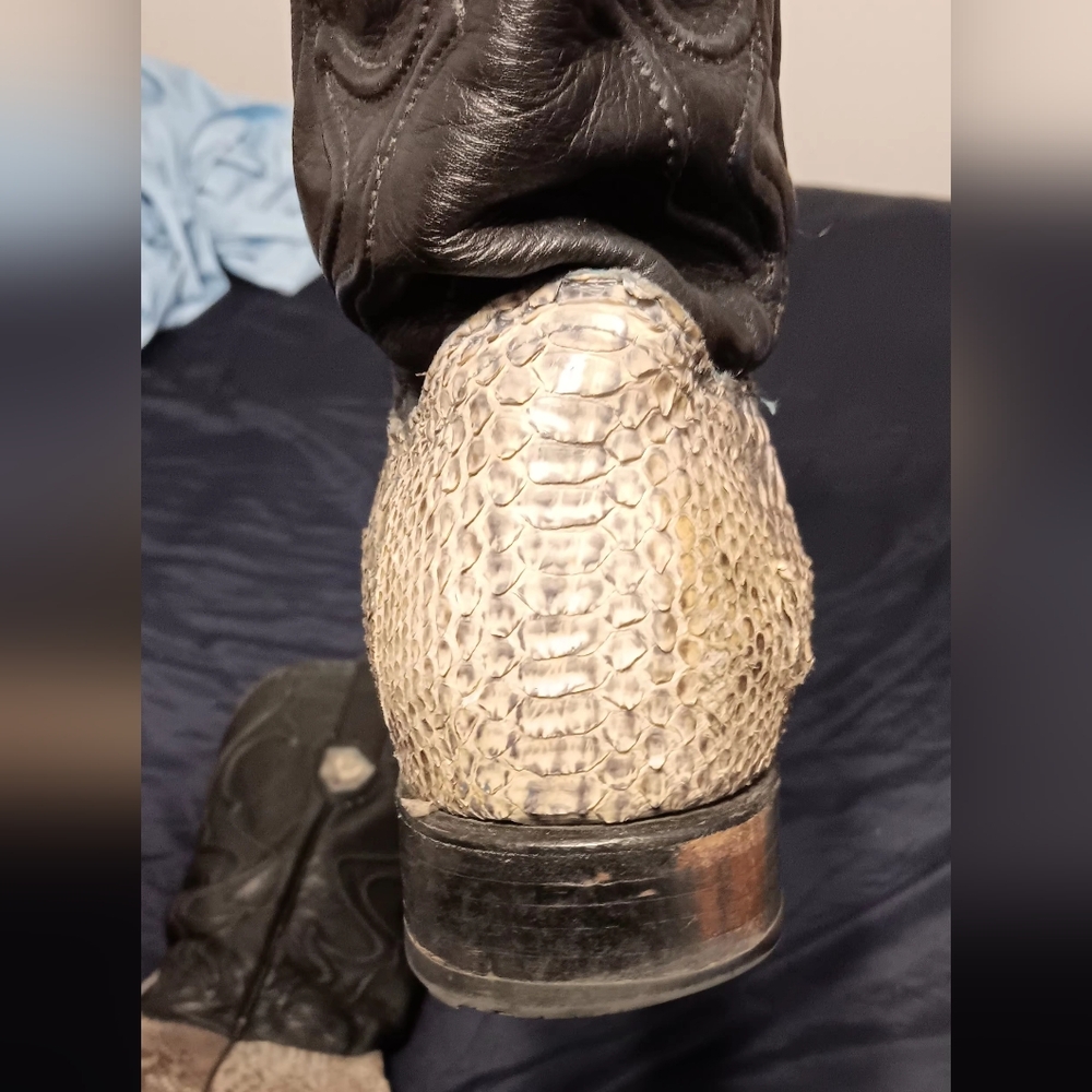 Genuine Python Wild West Western Pointed Cowboy B… - image 4